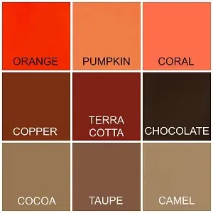 Linen Colors Orange to Camel