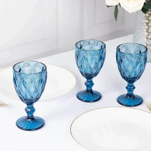 Cut Crystal Wine – Blue or Pink