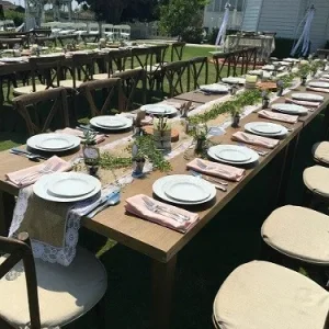 A. Shaker Table and 6 Pilgrim chairs - Click for more information.