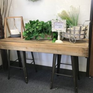E. Rustic Side Table